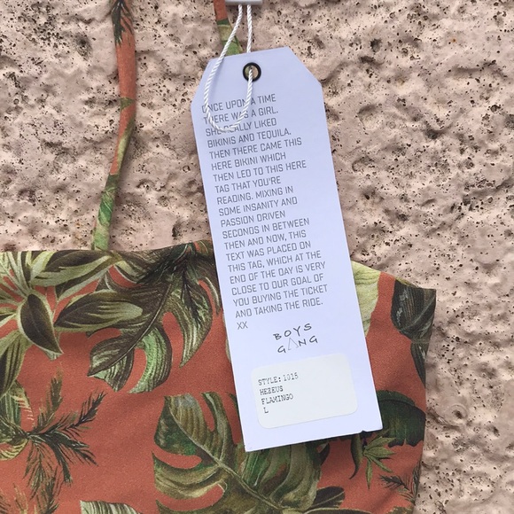 Boys + Arrows Hezeus Flamingo Bikini Top NWT - Picture 3 of 6